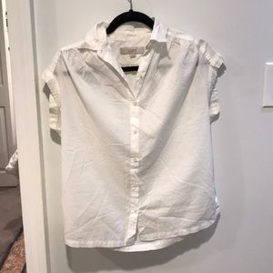 Loft short sleeve button down top